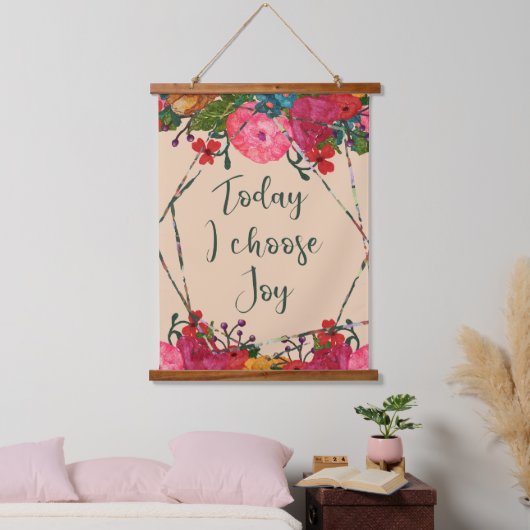 今日私は喜び水の色の花を選択 吊り下げ型タペストリー (寝室)