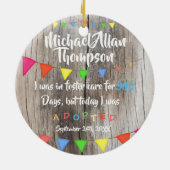 今日私は擁護施設-名前をカスタムするから採用されました セラミックオーナメント (裏面)