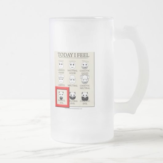 今日私は正当な悪を感じます フロストグラスビールジョッキ (右)