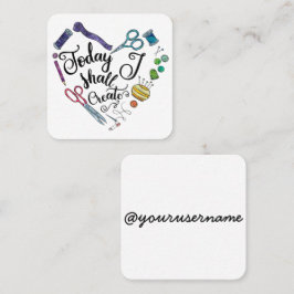 今日私は正方形カードを作成します スクエア名刺