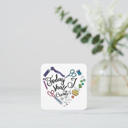 今日私は正方形カードを作成します スクエア名刺 (スタンド正面)