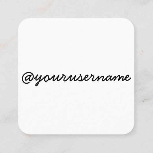 今日私は正方形カードを作成します スクエア名刺 (裏面)