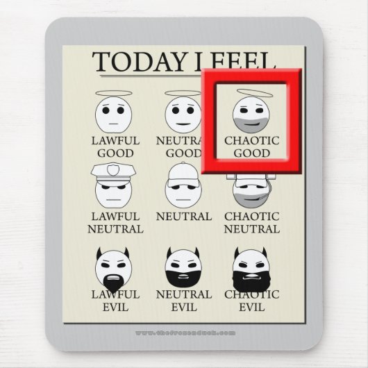 今日私は無秩序のよい感じます マウスパッド (正面)