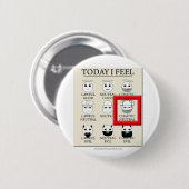 今日私は無秩序のニュートラルを感じます 缶バッジ (正面&裏面)