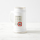 今日私は無秩序の悪を感じます ビールジョッキ (正面左)