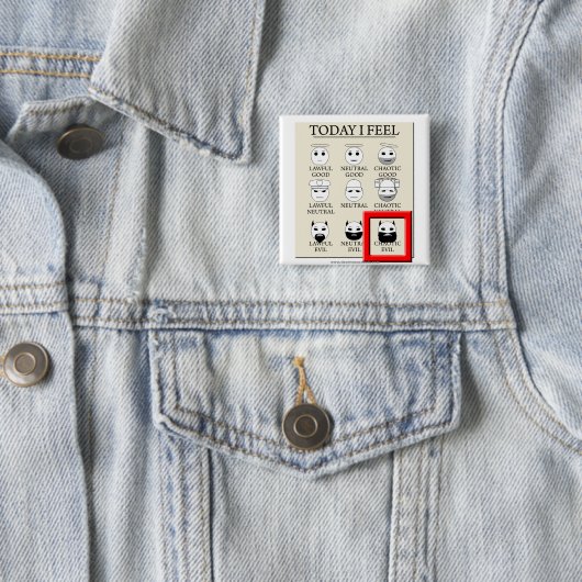 今日私は無秩序の悪を感じます 缶バッジ (インサイチュ)