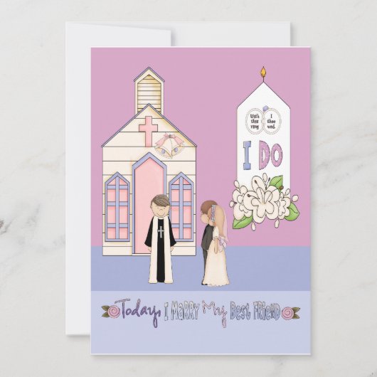 今日私は私の親友と結婚する 招待状 (正面)