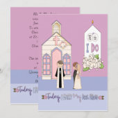 今日私は私の親友と結婚する 招待状 (正面/裏面)