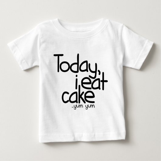 今日私は食べますケーキ(誕生日)を ベビーTシャツ (正面)