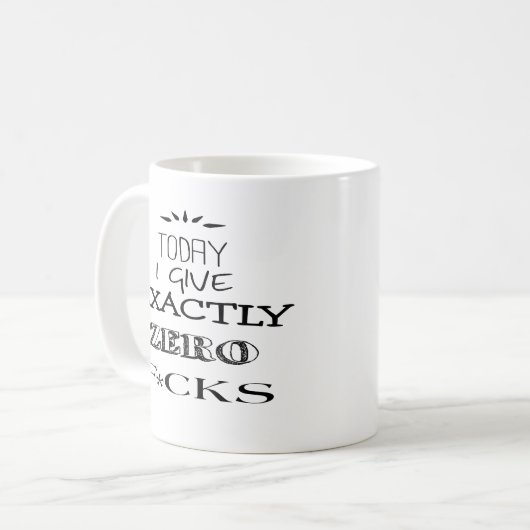 今日私はF*cksのゼロマグを丁度与えます コーヒーマグカップ (正面左)
