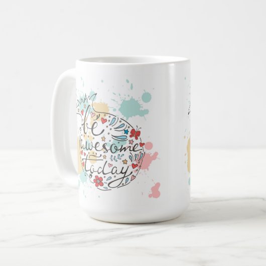 今日素晴らしいがあって下さい コーヒーマグカップ (正面左)