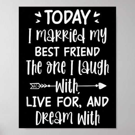 今日結婚したは最高の友の新郎結婚の ポスター (正面)