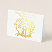 今日結婚のカードは残りの部分の初日だ 箔カード (正面)