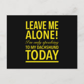 今日話は私のダックスフント犬だけが黄色 ポストカード (正面)