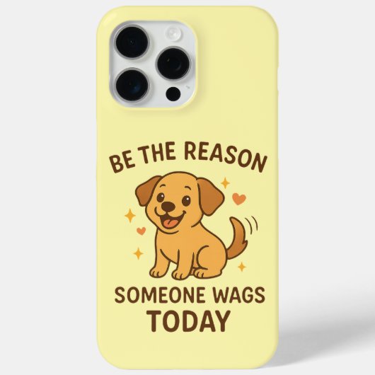 今日誰かのしっぽを振らせる理由であれ かわいい幸せな犬 Case-Mate iPhoneケース (裏面)