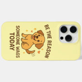 今日誰かのしっぽを振らせる理由であれ かわいい幸せな犬 Case-Mate iPhoneケース (裏面 (横))