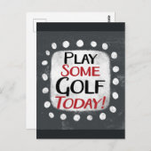 今日遊のゴルフはがき ポストカード (正面/裏面)