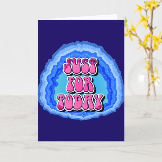 今日限りで ゲオデ 12ステップ AA リカバリー スローガン カード (黄色い花)