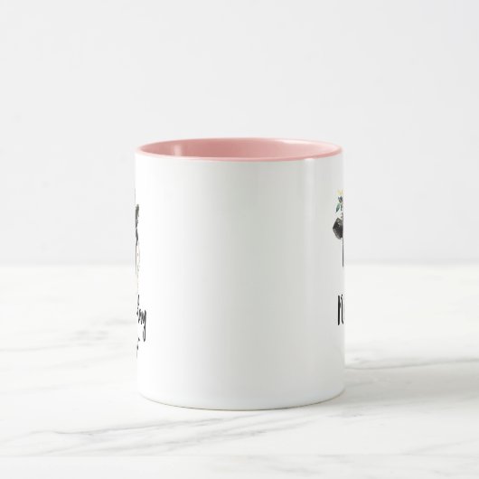 今日雌牛おもしろいな花牛マグのコップ マグカップ (中央)