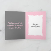 今日16写真を追加し、名前グレーピンク誕生日 カード (内部)