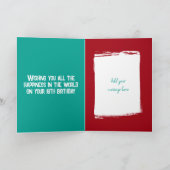 今日16彼の赤い緑の誕生日の写真を追加 カード (内部)