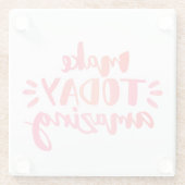 今日2つを驚かせることを作って下さい ガラスコースター (裏面)