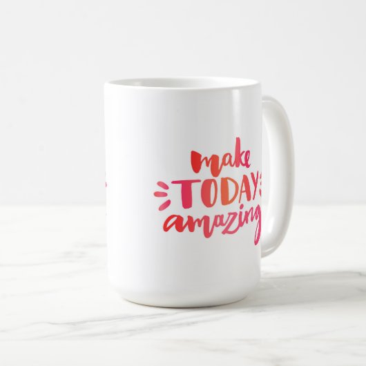 今日2つを驚かせることを作って下さい コーヒーマグカップ (正面右)