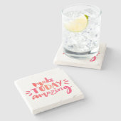 今日2つを驚かせることを作って下さい ストーンコースター (横)