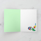 今日2はだれであるか見て下さい! かわいいワニの誕生日カード カード (内部)