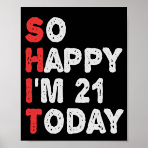 今日21stの誕生日ギフトアイディアでおもしろいすてきな ポスター