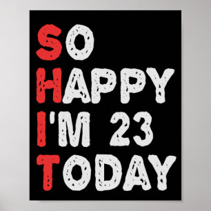 今日23日の誕生日ギフトのアイディアで幸せ ポスター