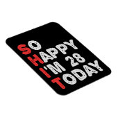 今日28thの誕生日ギフトのアイディアで幸せおもしろい マグネット (右側)