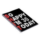 今日30thの誕生日ギフトのアイディアで幸せおもしろい ノートブック (右側)