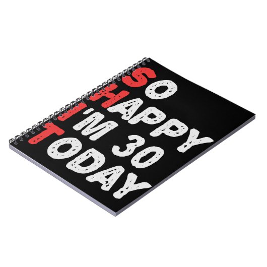 今日30thの誕生日ギフトのアイディアで幸せおもしろい ノートブック (左側)