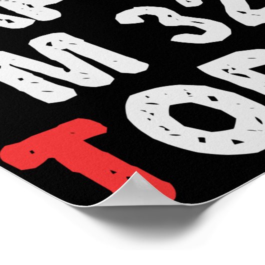 今日32回目の誕生日ギフトおもしろいアイディア ポスター (角)