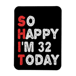 今日32回目の誕生日ギフトおもしろいアイディア マグネット