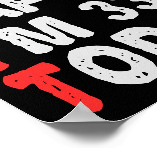 今日33日の誕生日ギフトのアイディアでおもしろいすてきな ポスター (角)