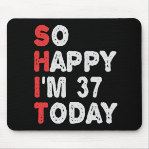 今日37thの誕生日ギフトのアイディアで幸せおもしろい マウスパッド