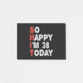 今日38thの誕生日ギフトのアイディアで幸せおもしろい ポストイット (正面)