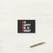 今日38thの誕生日ギフトのアイディアで幸せおもしろい ポストイット (デスク上)