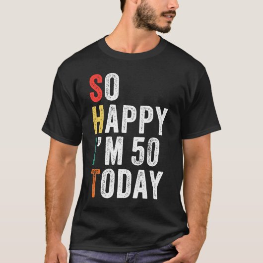 今日50歳の50誕生日 Tシャツ (正面)