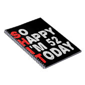 今日52回目の誕生日ギフトおもしろいアイディア ノートブック (右側)