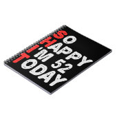 今日52回目の誕生日ギフトおもしろいアイディア ノートブック (左側)