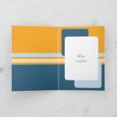 今日60オレンジブルー60歳の誕生日 カード (内部)