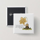 今日 – 四角ボタン 缶バッジ (正面&裏面)