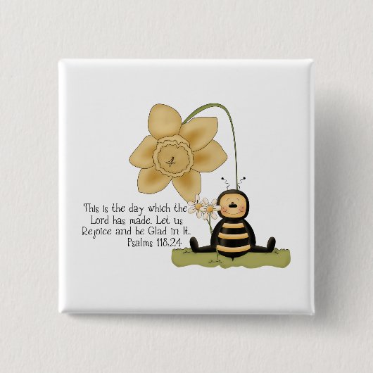 今日 – 四角ボタン 缶バッジ (正面)