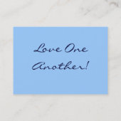 今日! 愛互い! 青いアジサイの花 名刺 (裏面)