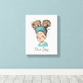 今日 |懸命時間 キャンバスプリント (インサイチュ (ウッドフロア))