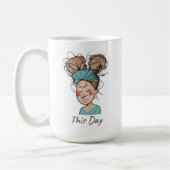 今日 |懸命時間 コーヒーマグカップ (左)