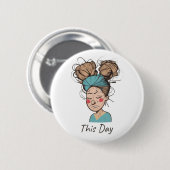 今日 |懸命時間 缶バッジ (正面&裏面)